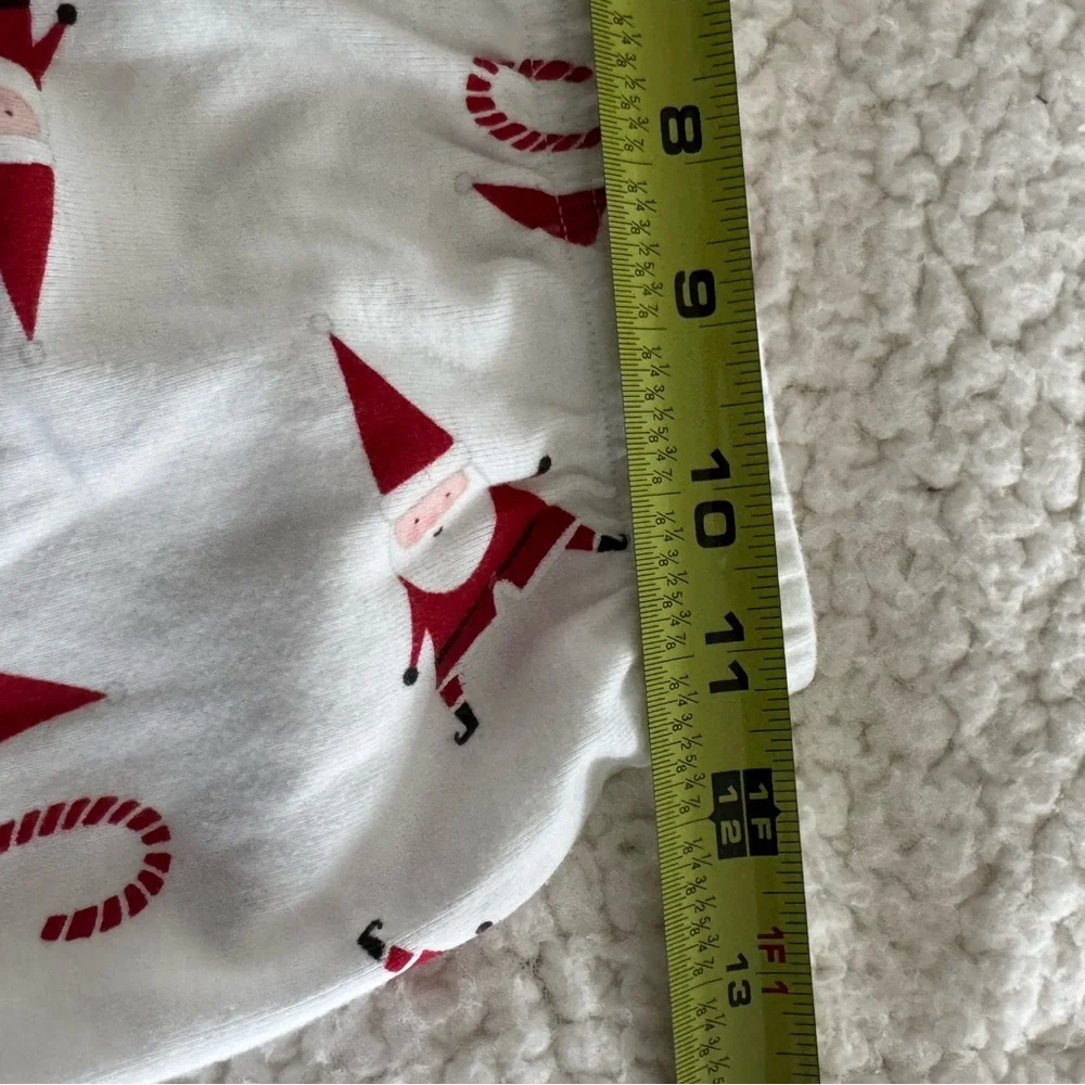 POTTERY BARN KIDS Santa White Red Pajamas Pants Shirt Set Adult XS